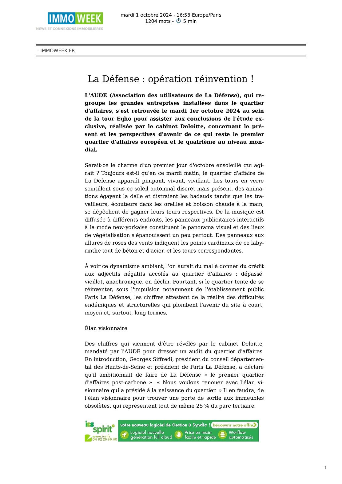 La Défense opération réinvention p1