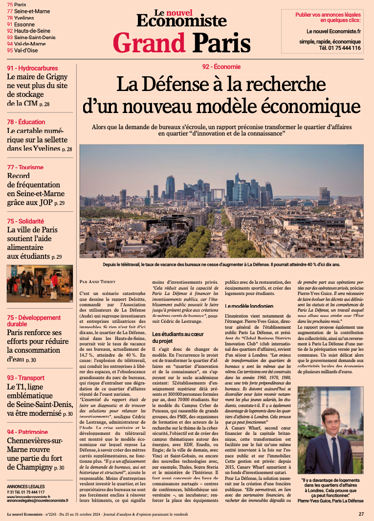 Le Nouvel Économiste - Grand Paris